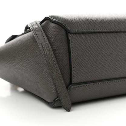 Celine Grained Calfskin Pico Belt Bag Grey 9 of 10