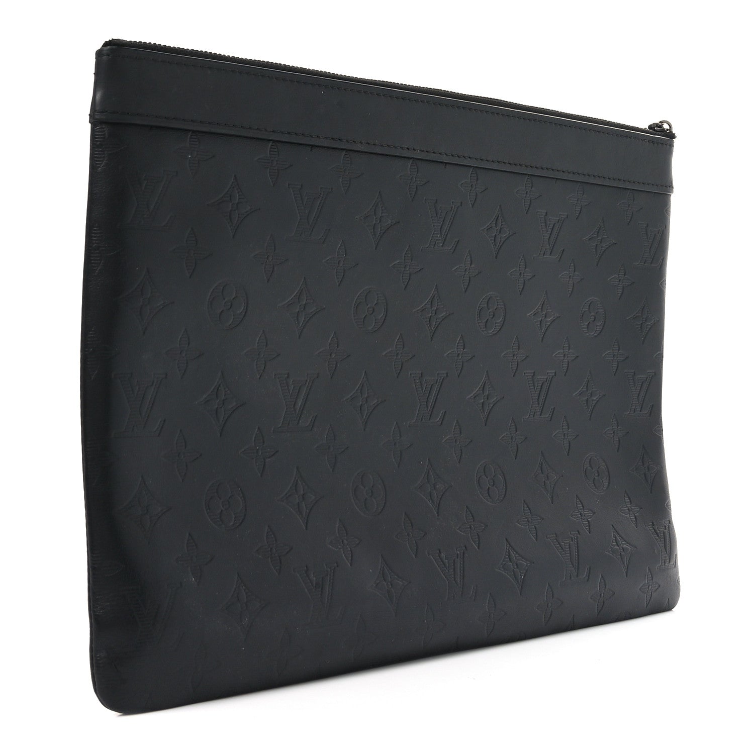 Louis Vuitton Calfskin Monogram Shadow Discovery Pochette Black 3 of 6