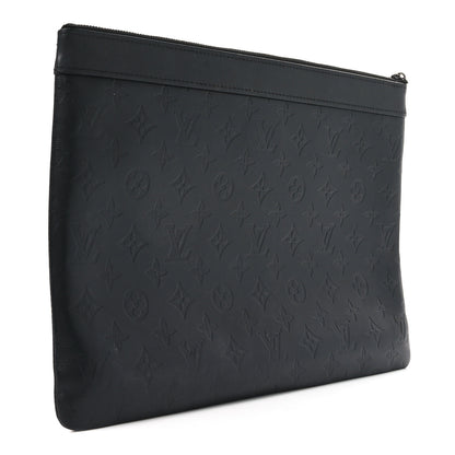 Louis Vuitton Calfskin Monogram Shadow Discovery Pochette Black 3 of 6