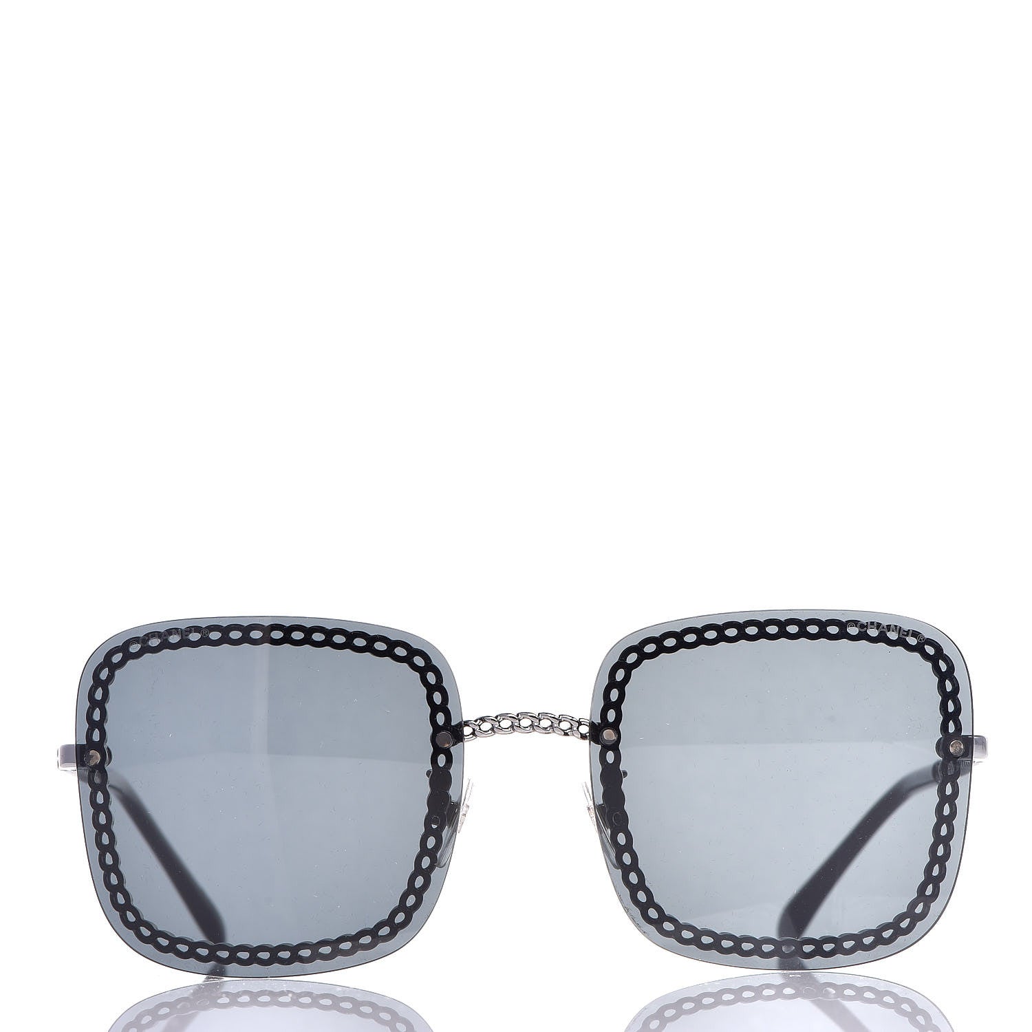 Chanel Square Removable Chain Sunglasses 4244 Grey 3 of 9