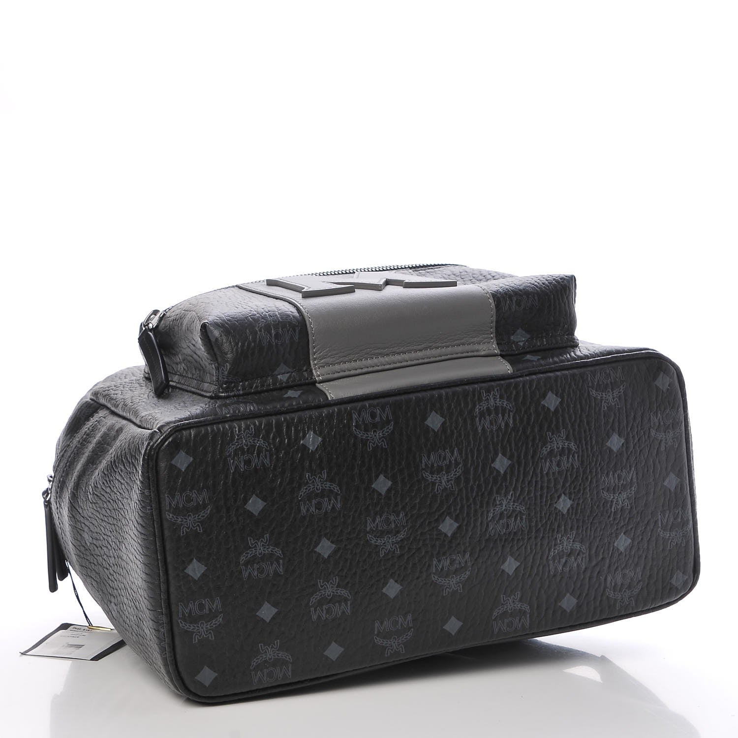 MCM Visetos Medium Stark Logo Stripe Backpack Black 4 of 11