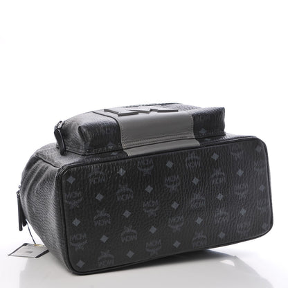 MCM Visetos Medium Stark Logo Stripe Backpack Black 4 of 11