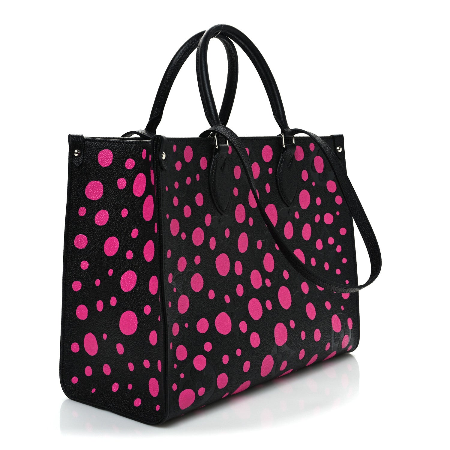 Louis Vuitton LV X YK Empreinte Monogram Giant Onthego MM Black Fuchsia 3 of 10