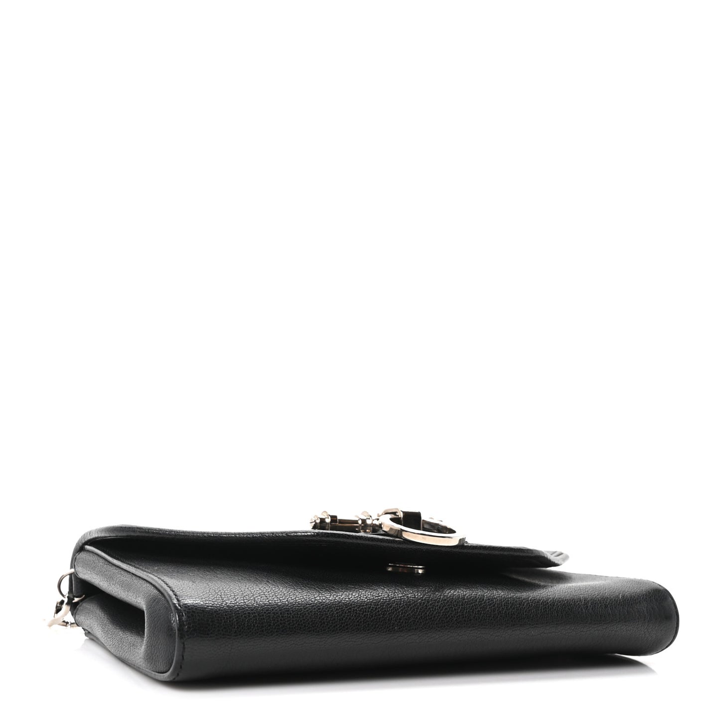 Sugar Goatskin Obsedia Chain Shoulder Bag Black