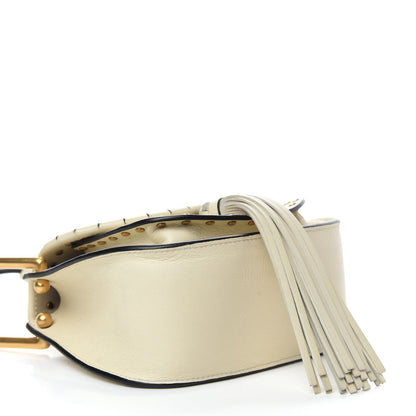Chloe Calfskin Studded Mini Hudson Shoulder Bag Abstract White 4 of 10