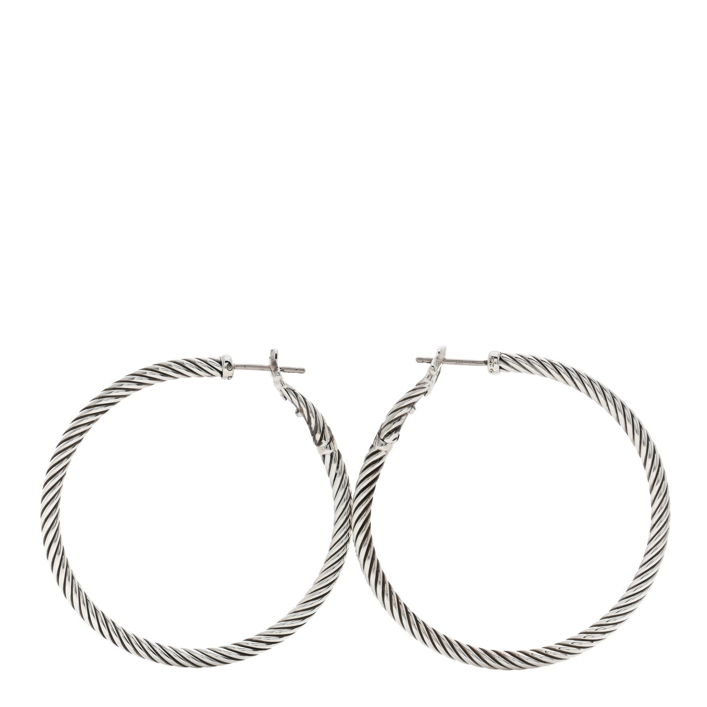 Sterling Silver 45mm Cable Classics Hoop Earrings