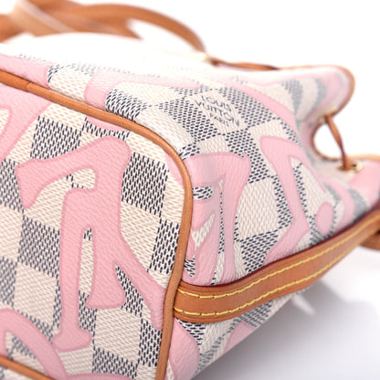 Louis Vuitton Damier Azur Tahitienne Nano Noe Rose Ballerine 12 of 15