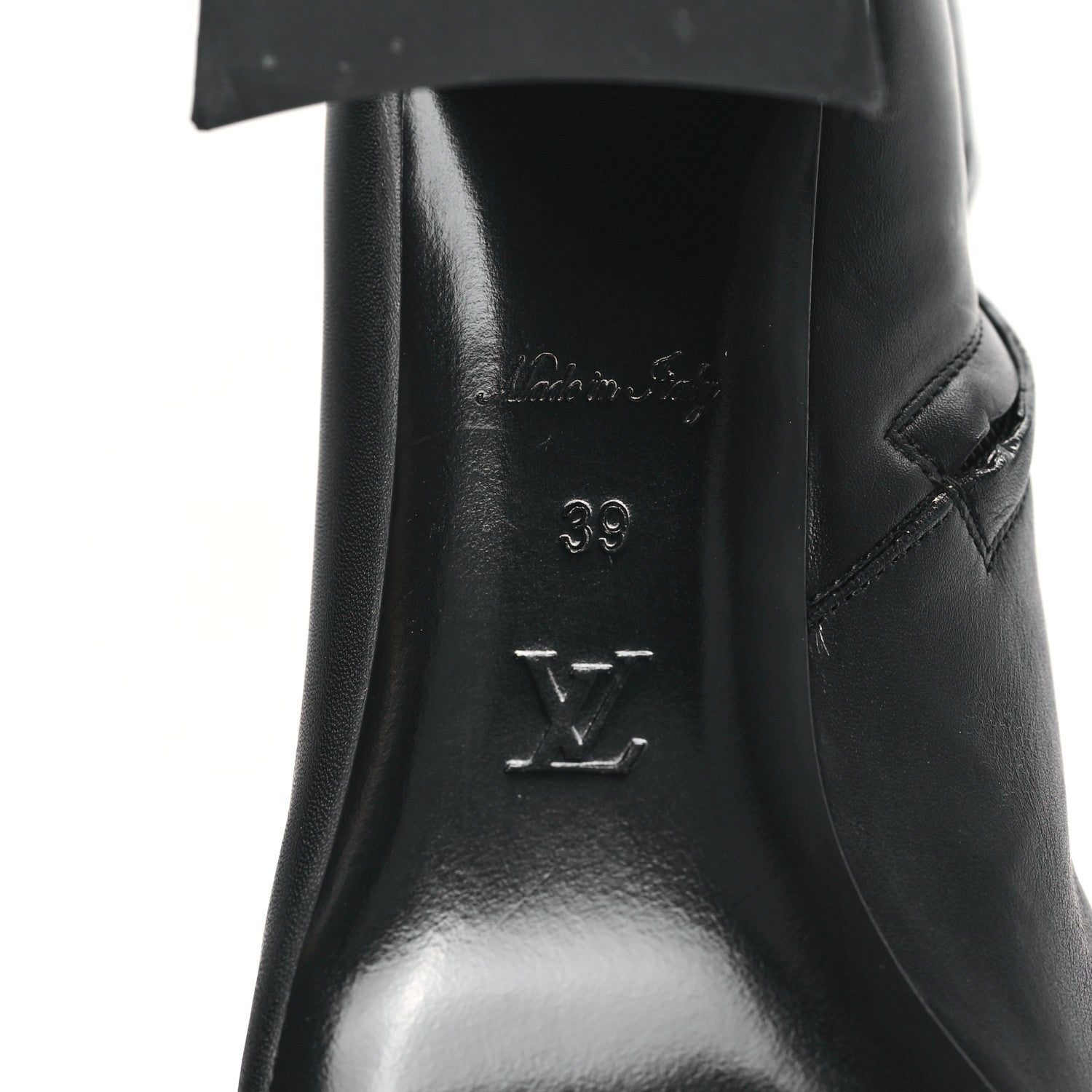 Louis Vuitton Calfskin Madeleine Knee Boots 39 Black 6 of 8