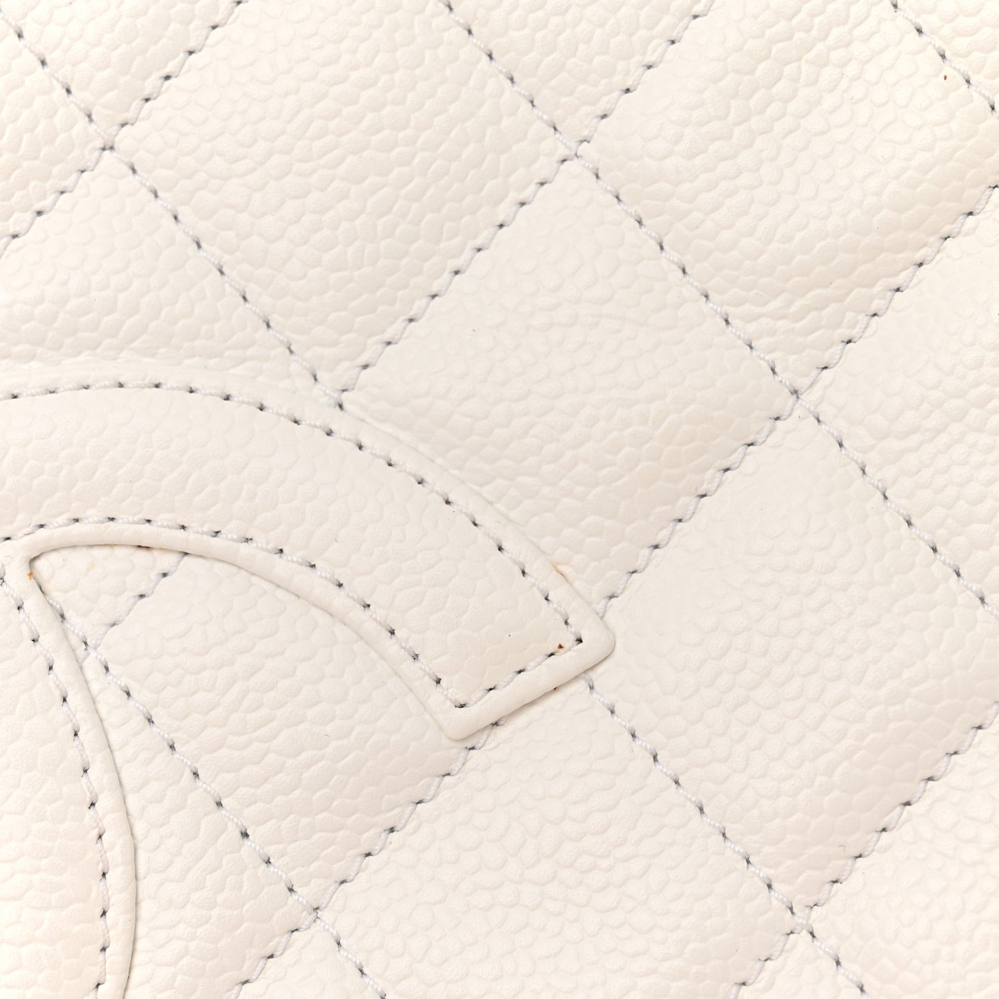 Caviar Quilted Hobo White