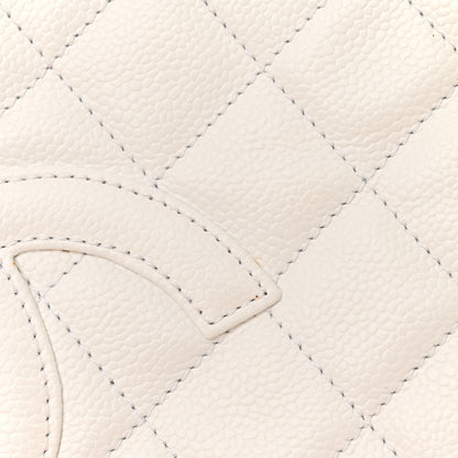 Chanel Caviar Quilted Hobo White 18 of 20