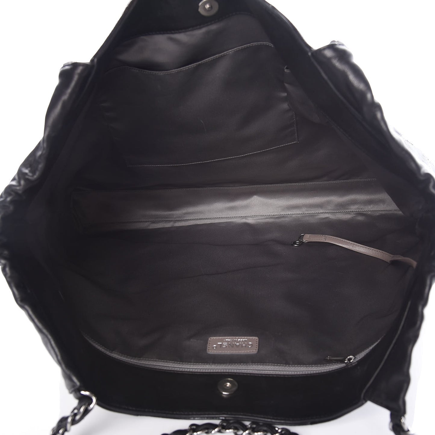 Patent Patchwork Large Brooklyn Tote Black