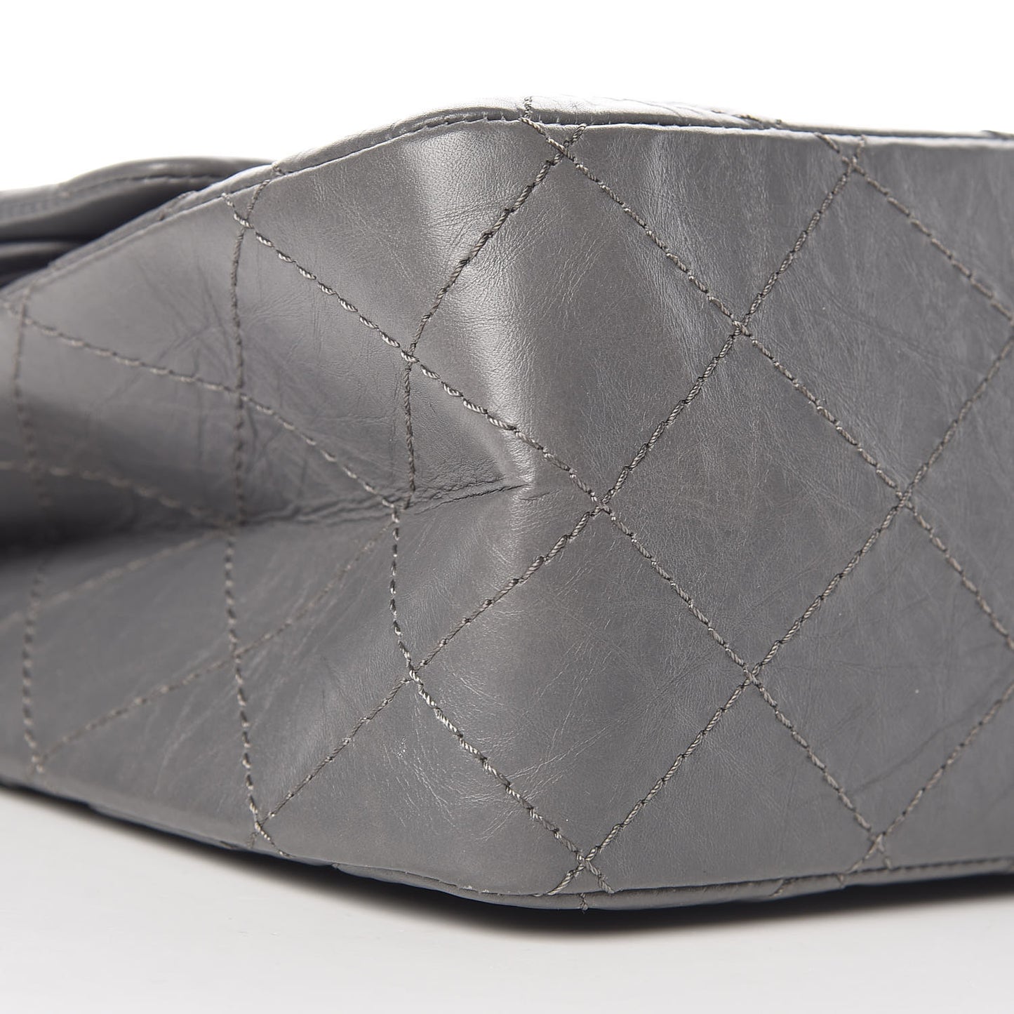Aged Calfskin Quilted 2.55 Reissue 227 Flap Grey