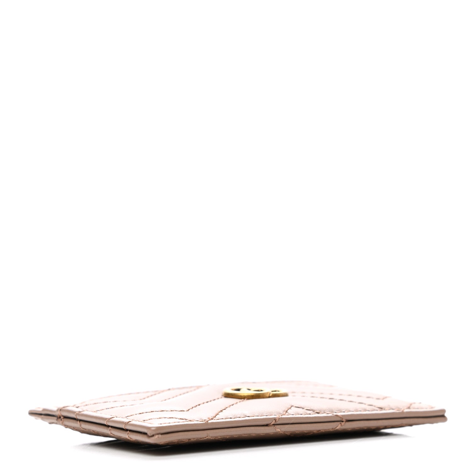 Gucci Calfskin Matelasse GG Marmont Card Holder Porcelain Rose 4 of 7