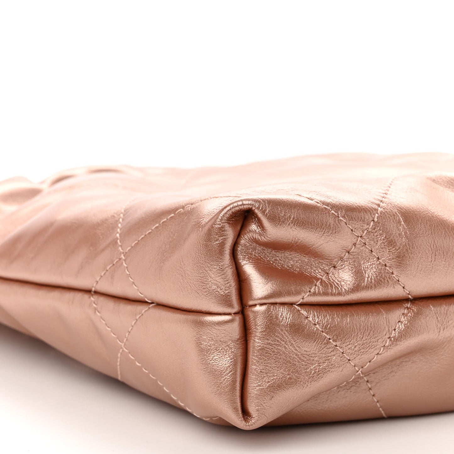 Metallic Calfskin Quilted Mini Chanel 22 Copper