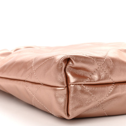 Chanel Metallic Calfskin Quilted Mini Chanel 22 Copper 8 of 9