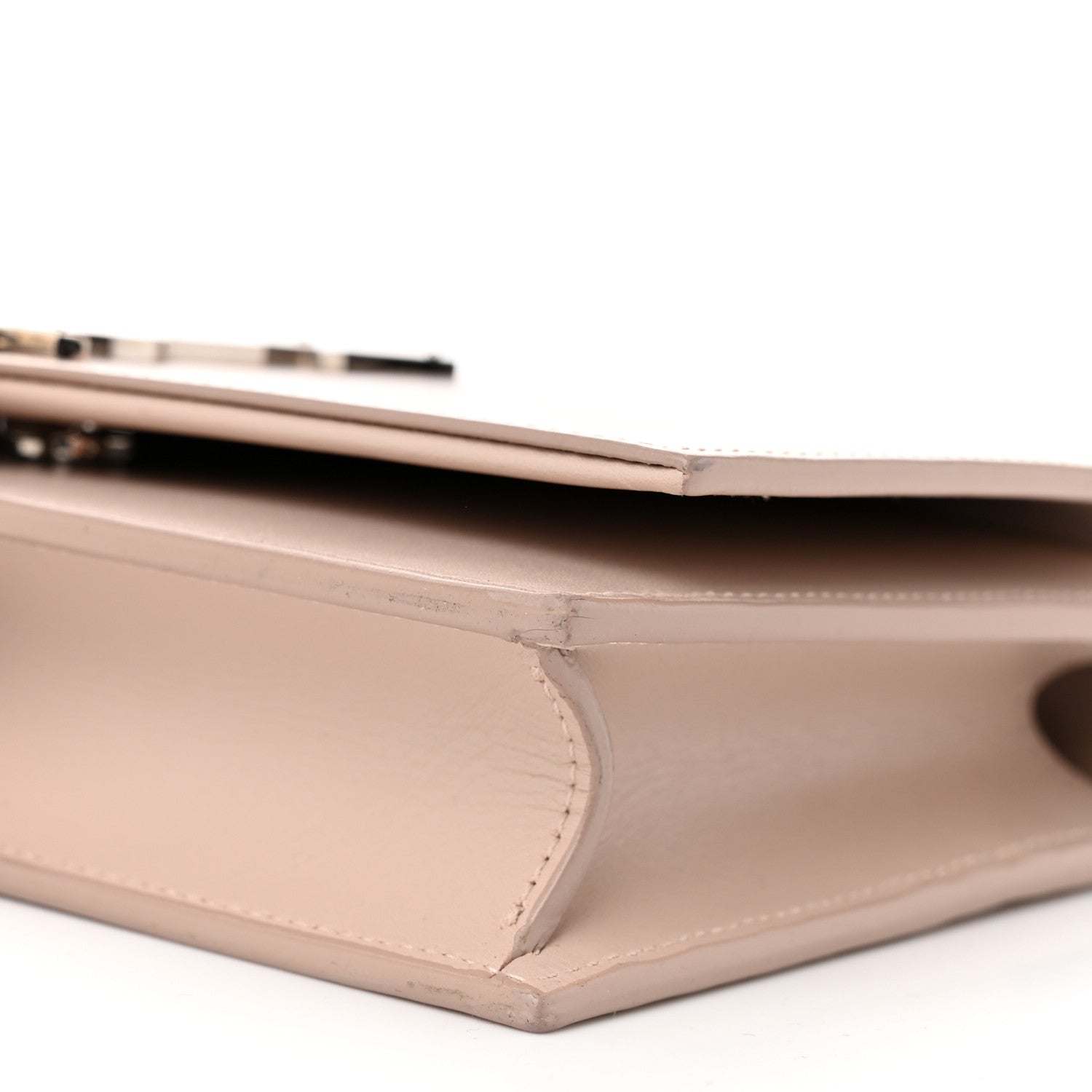 Saint Laurent Smooth Calfskin Classic Monogram Kate Tassel Chain Wallet Marble Pink 10 of 10