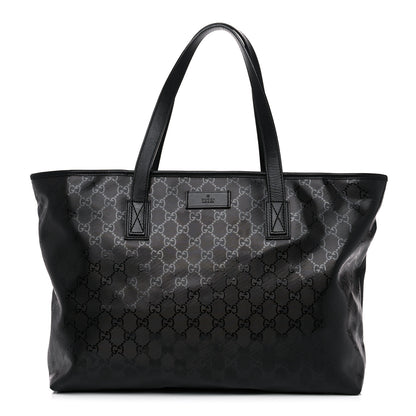 Gucci Imprime Monogram Medium Zippered Shopping Tote Black 1 of 12