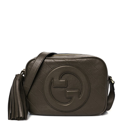 Gucci Sakai Be Green Calfskin Diagonal Stitched Small Blondie Shoulder Bag Craclet Brown 1 of 10