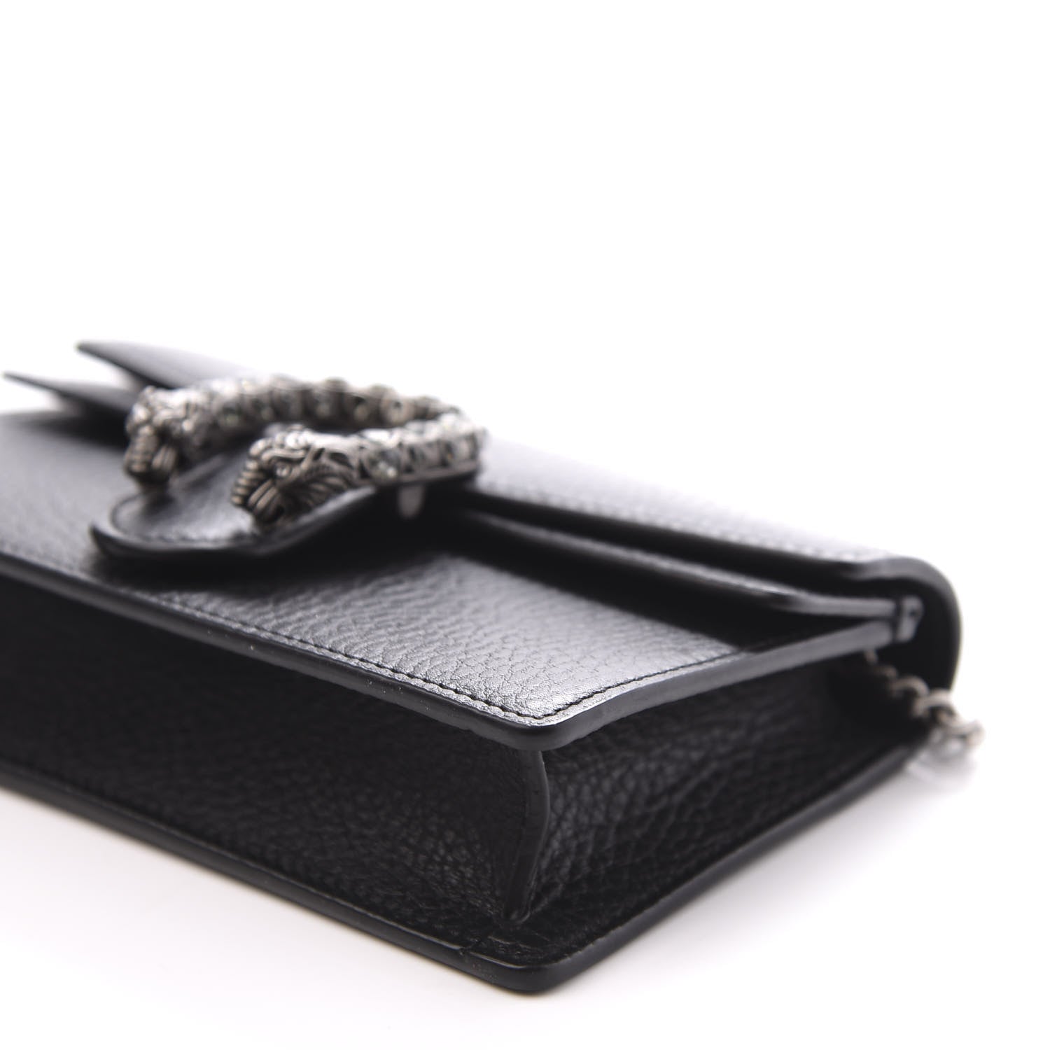 Gucci Calfskin Super Mini Dionysus Shoulder Bag Black 7 of 8
