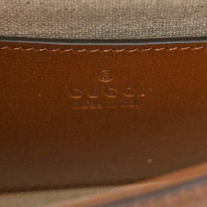 Gucci GG Supreme Monogram Web Mini Horsebit 1955 Shoulder Bag Beige Brown Sugar 7 of 11