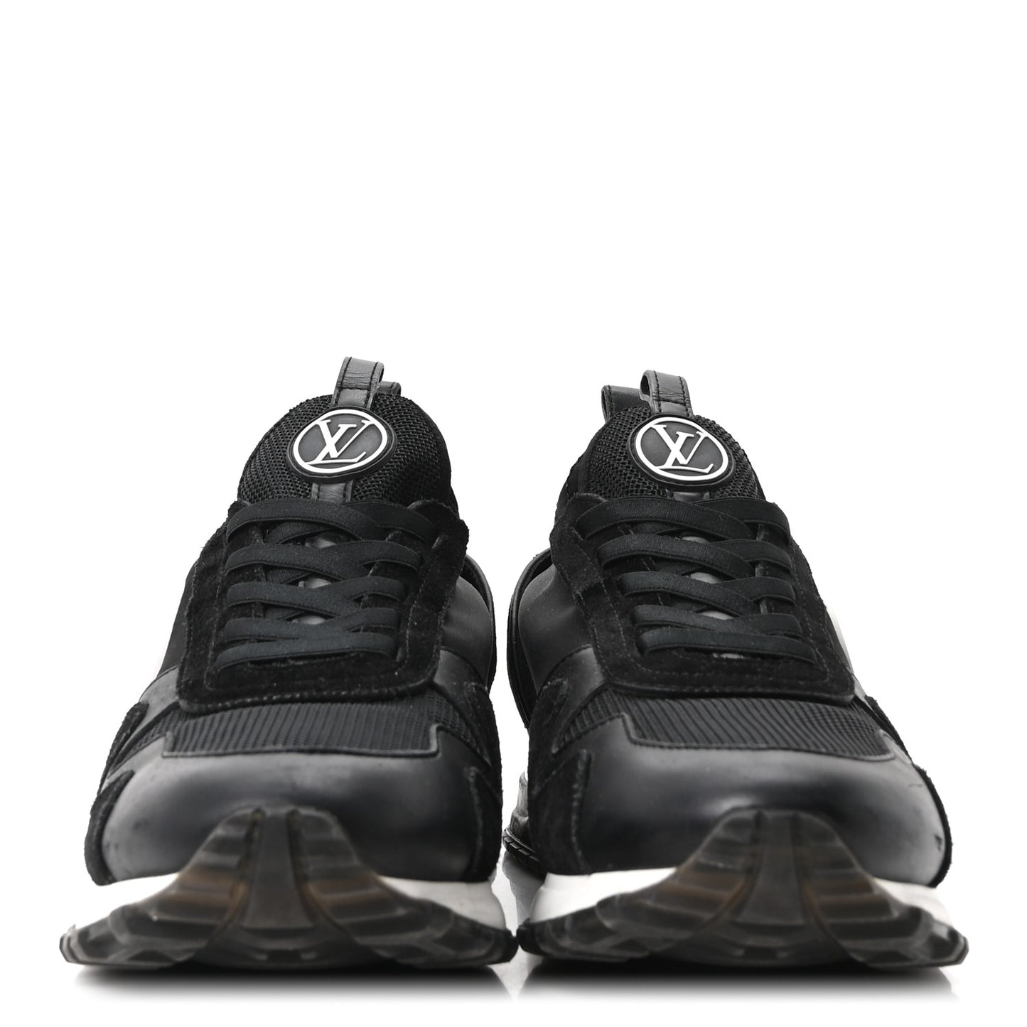 Calfskin Run Away Sneakers 38.5 Black