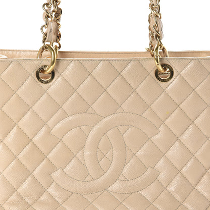 Chanel Caviar Quilted Grand Shopping Tote GST Beige Clair 14 of 14