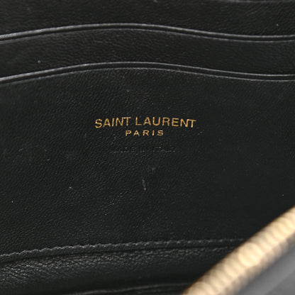 Saint Laurent Grain De Poudre Matelasse Monogram Mini Lou Camera Bag Black 6 of 11