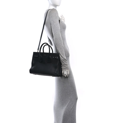 Saint Laurent Grained Calfskin Small Supple Sac De Jour Black 2 of 12