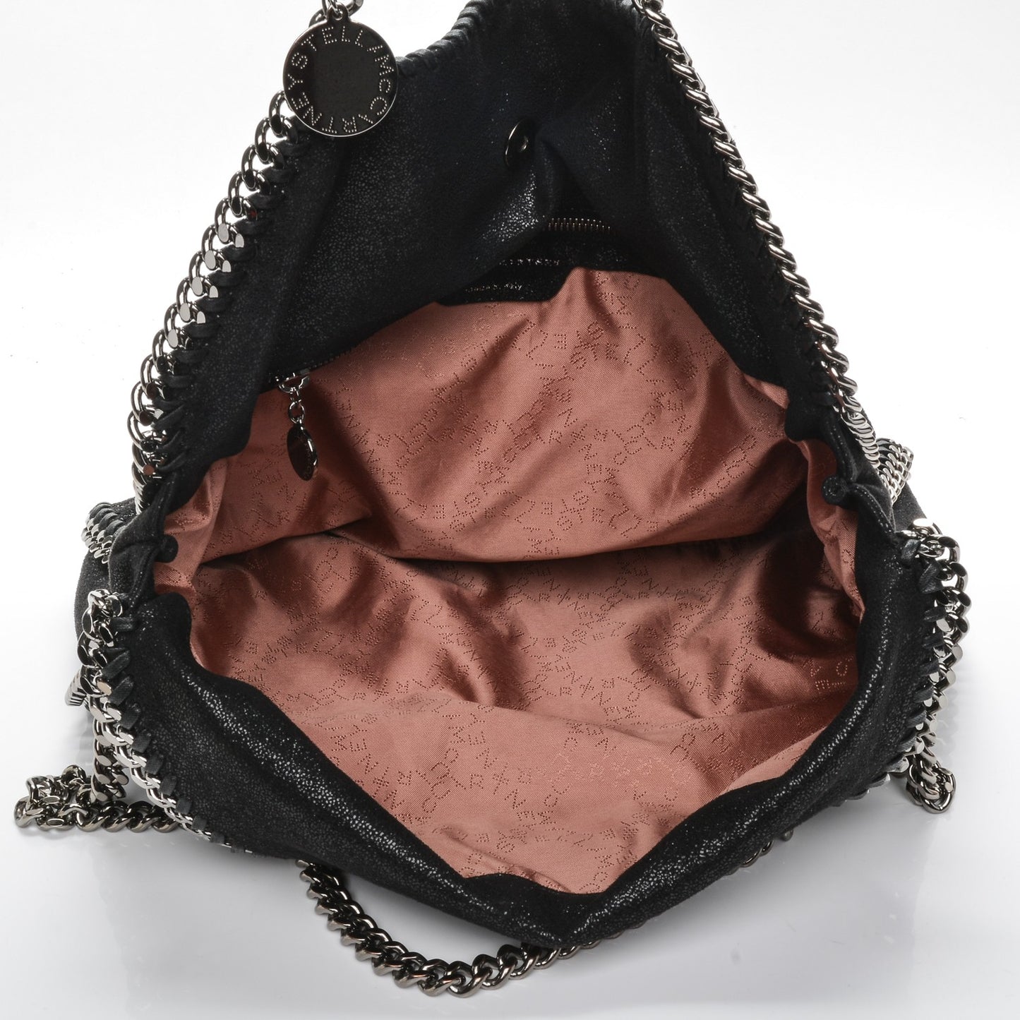 Shaggy Deer Small Falabella Fold Over Tote Black
