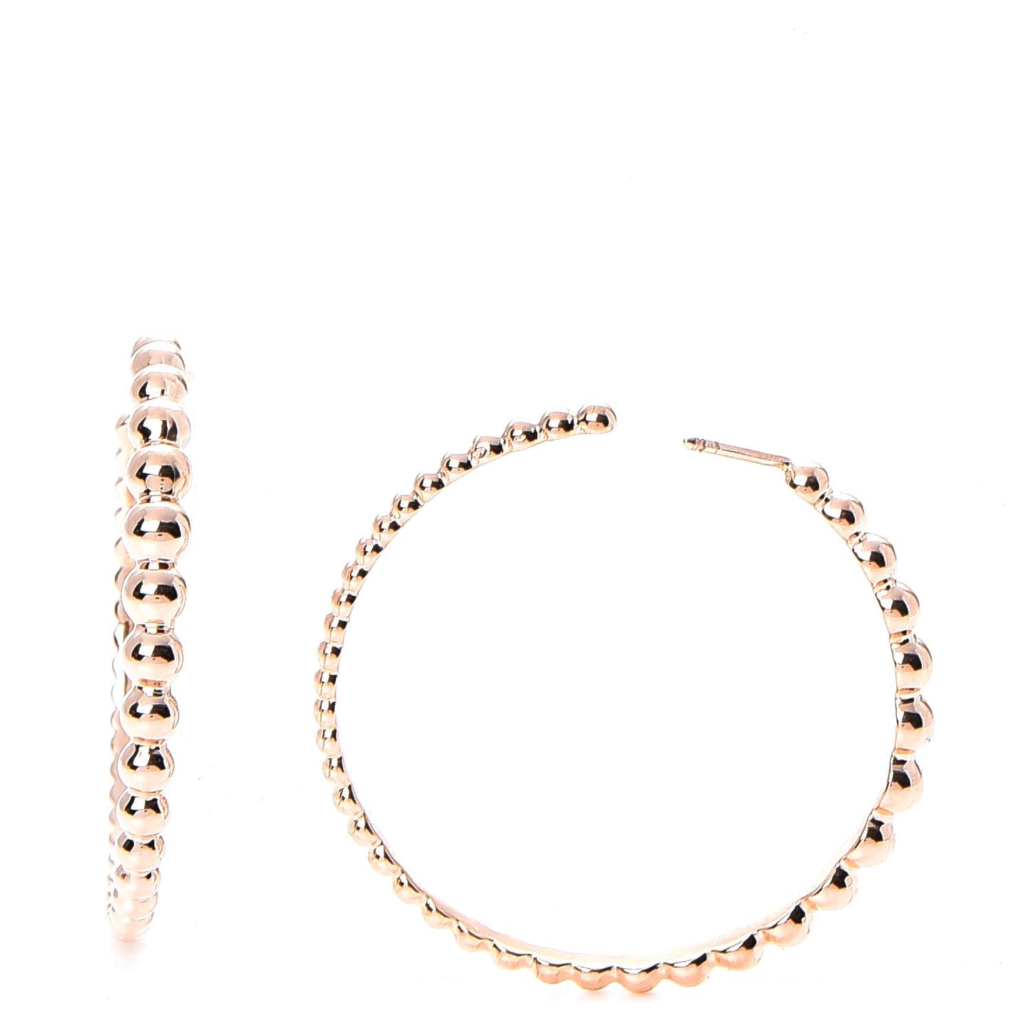 18K Rose Gold Extra Large Perlee Hoop Earrings