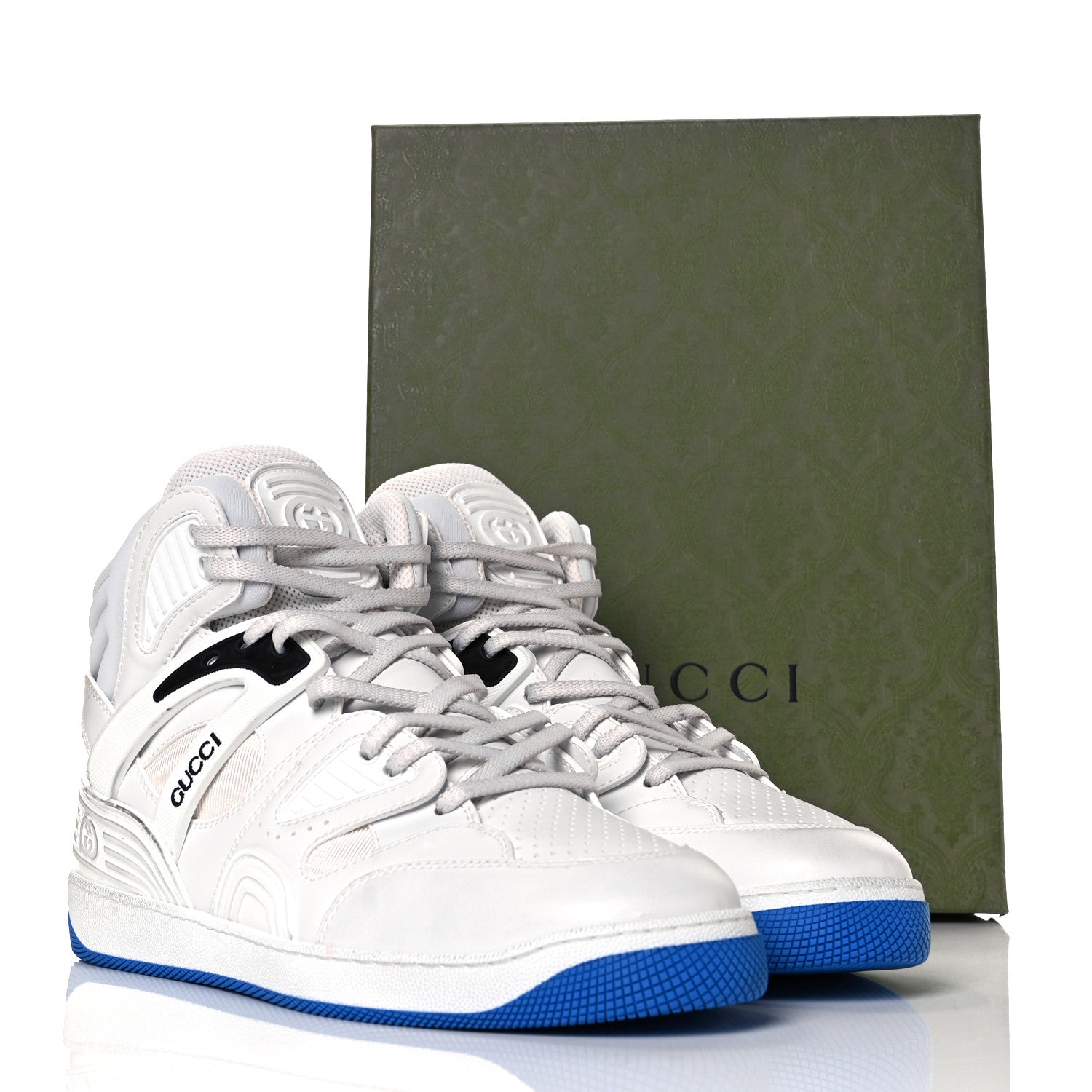 Gucci Demetra Mens Basket High Top Sneakers 9.5 Great White 10 of 10