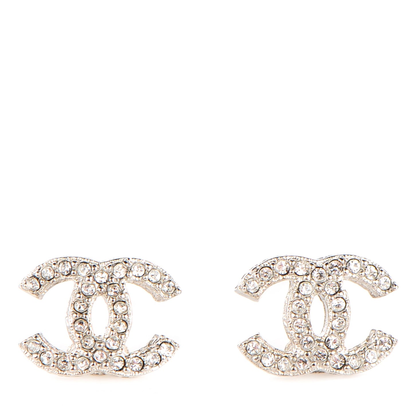 Crystal Timeless CC Earrings Silver