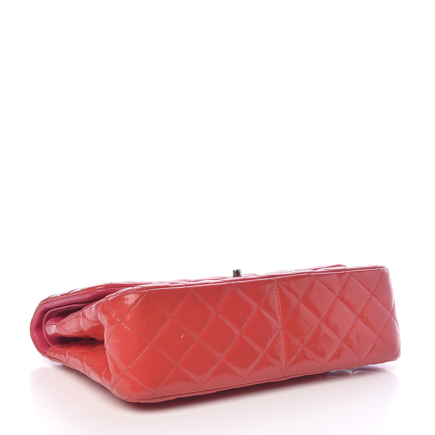 Chanel Patent Quilted Jumbo Double Flap Pink 4 of 24