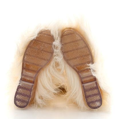 Chanel Fantasy Fur Icicle Heel Mukluks Boots 37 Ecru 4 of 6