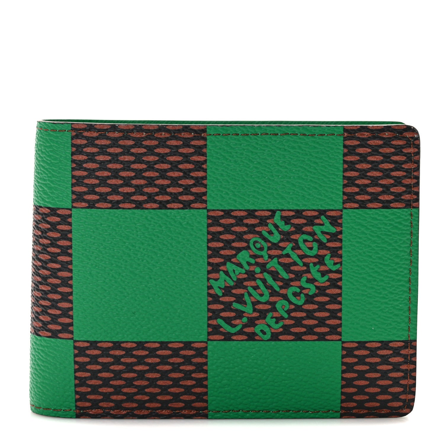 Louis Vuitton Damier Pop Multiple Wallet Green 1 of 7