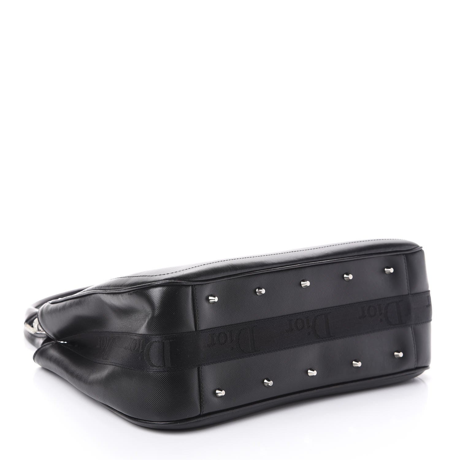 Christian Dior Coated Canvas Crystal Hardcore Shoulder Bag Black 4 of 9