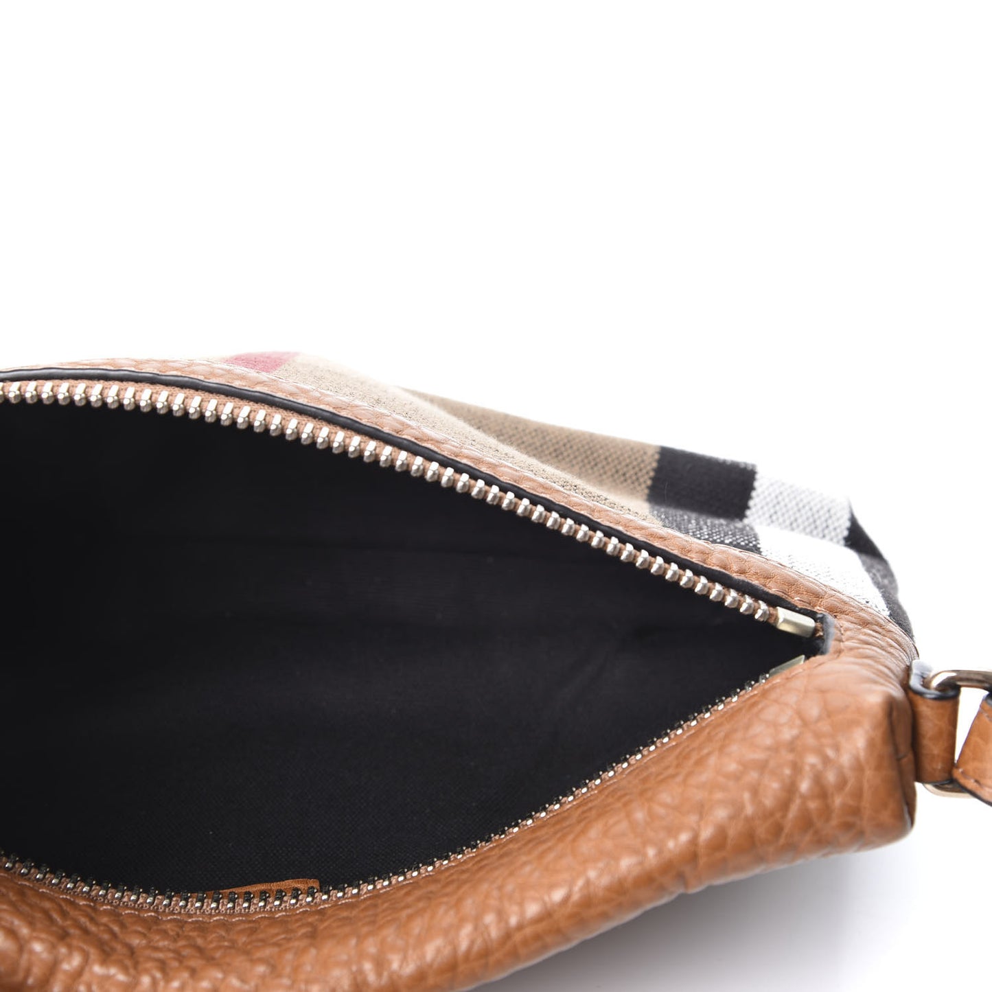Mega Check Small Farley Crossbody Clutch Bag Saddle Brown