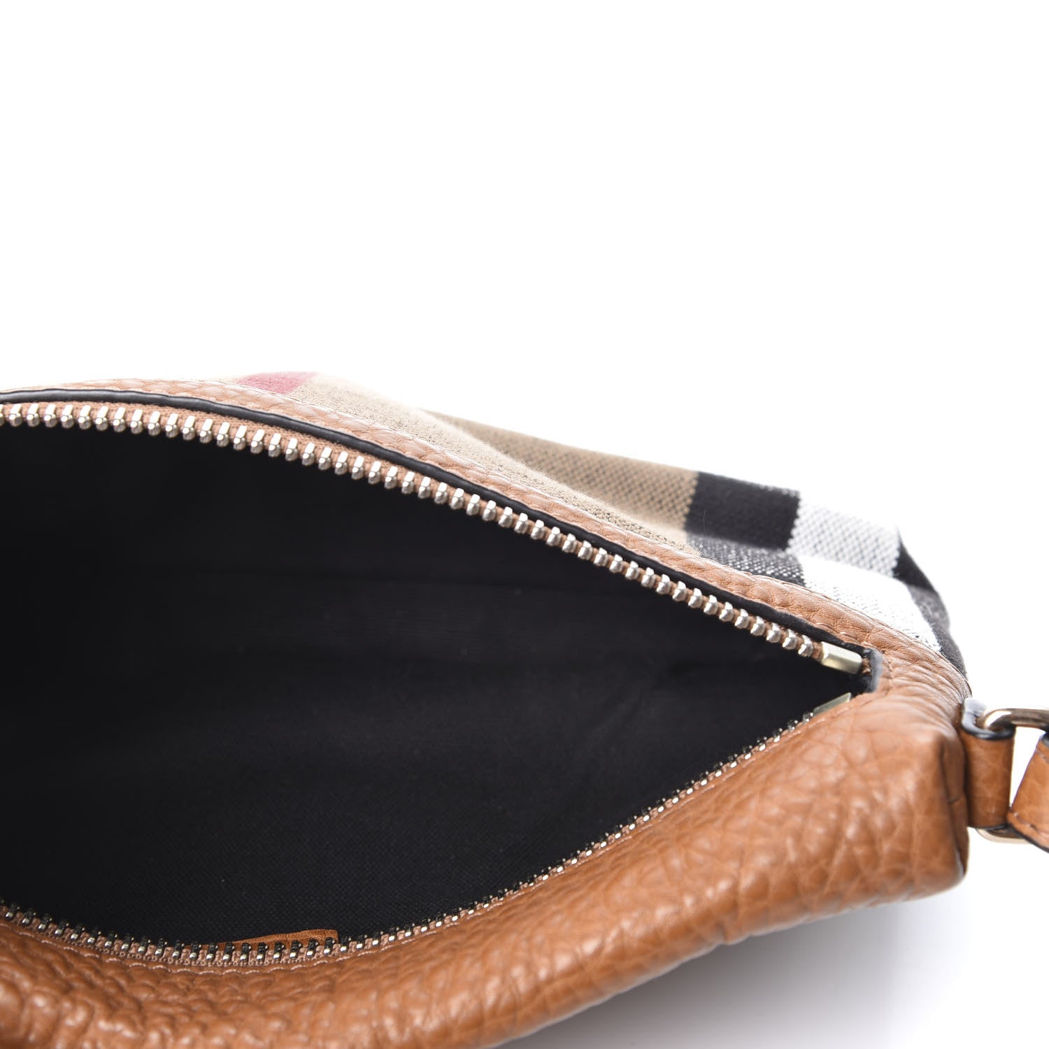 Burberry Mega Check Small Farley Crossbody Clutch Bag Saddle Brown 4 of 9