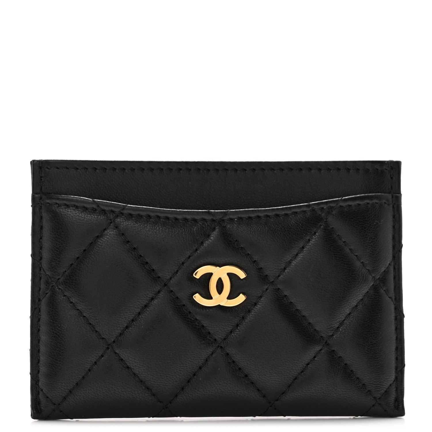 Chanel Lambskin Quilted Card Holder Black 1 of 10