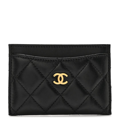 Chanel Lambskin Quilted Card Holder Black 1 of 10