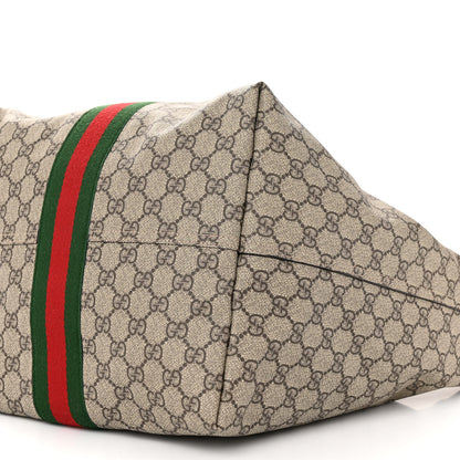 Gucci GG Supreme Monogram Calfskin Web Small Jackie 1961 Shoulder Bag Beige Brown Sugar 11 of 11