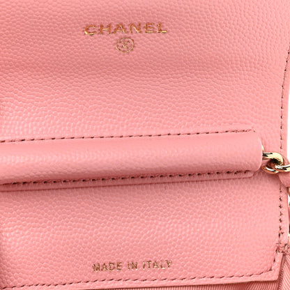 Chanel Caviar Quilted Mini Clutch With Chain Pink 6 of 10