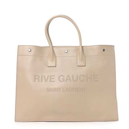 Saint Laurent Vitello Large Rive Gauche Tote Sea Salt 1 of 10