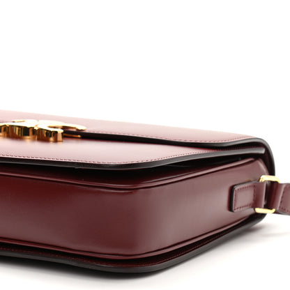 Celine Shiny Calfskin Medium Triomphe Light Burgundy 11 of 12