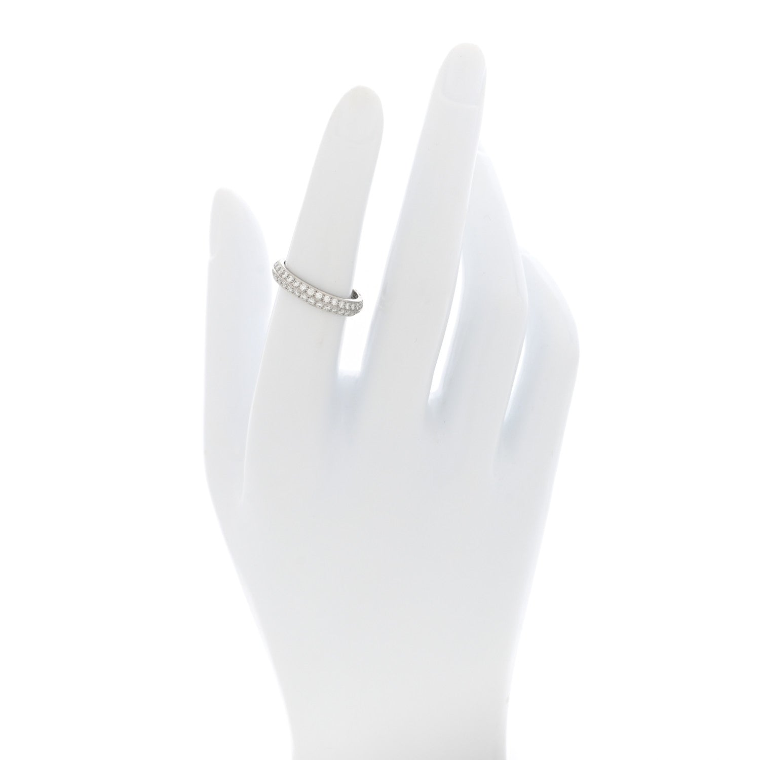Van Cleef & Arpels Platinum Diamond Couture Wedding Band Ring 52 6 2 of 6