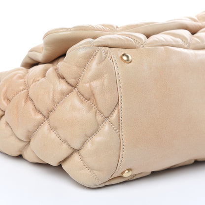 Chanel Lambskin Bubble Quilt Accordion Flap Beige 8 of 19