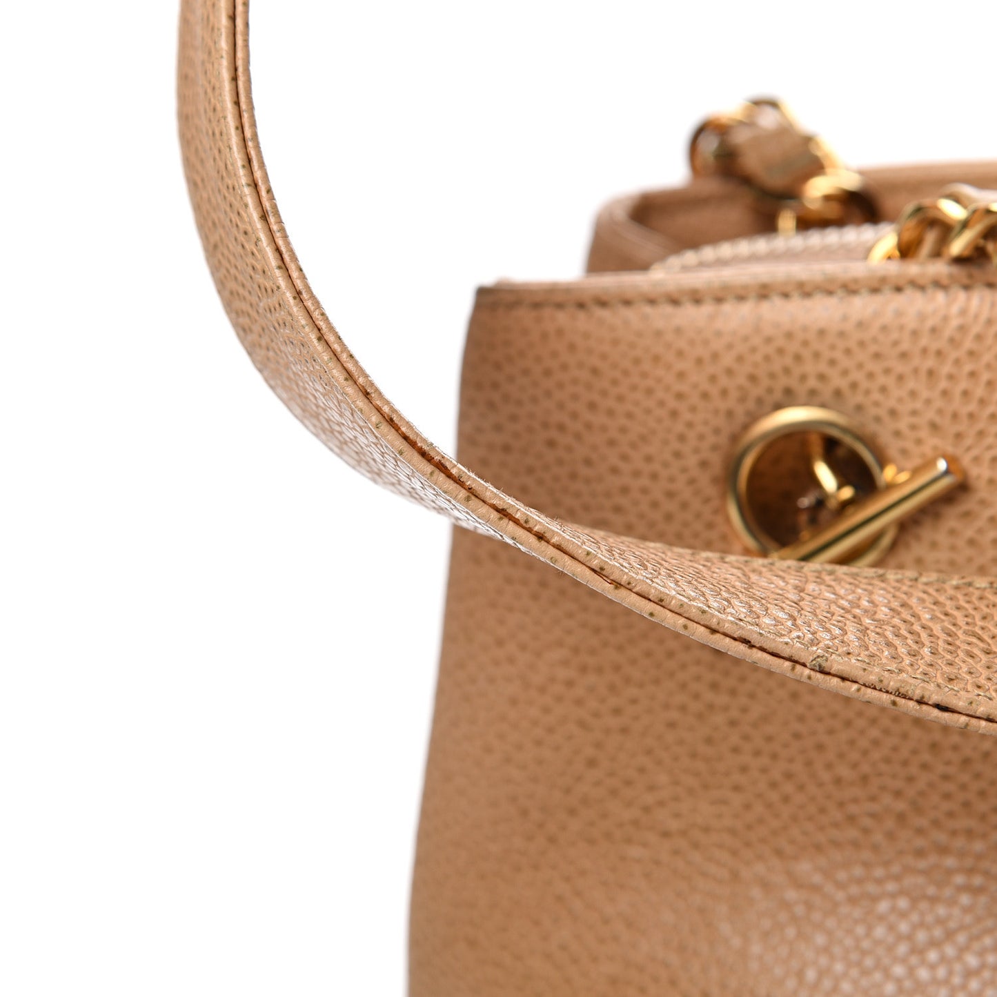 Caviar CC Shoulder Bag Beige