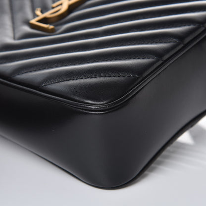 Saint Laurent Calfskin Matelasse Monogram Lou Camera Bag Black 9 of 11