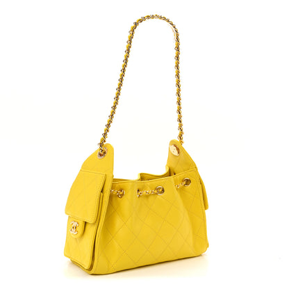 Chanel Caviar Quilted Mini Chanel 25 Handbag  Yellow 3 of 10
