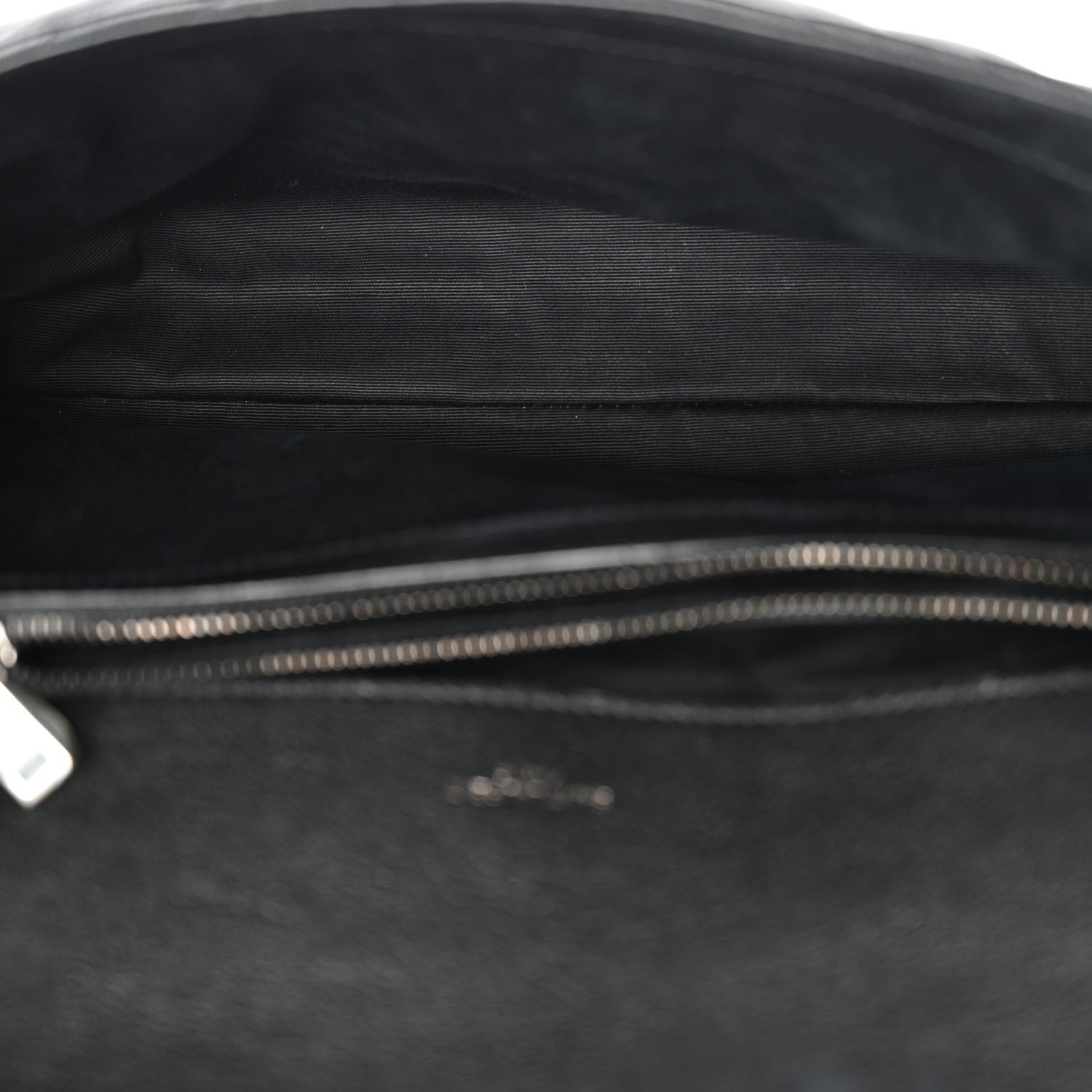 Saint Laurent Sheepskin Matelasse Chevron Monogram Large College Satchel Black 5 of 14
